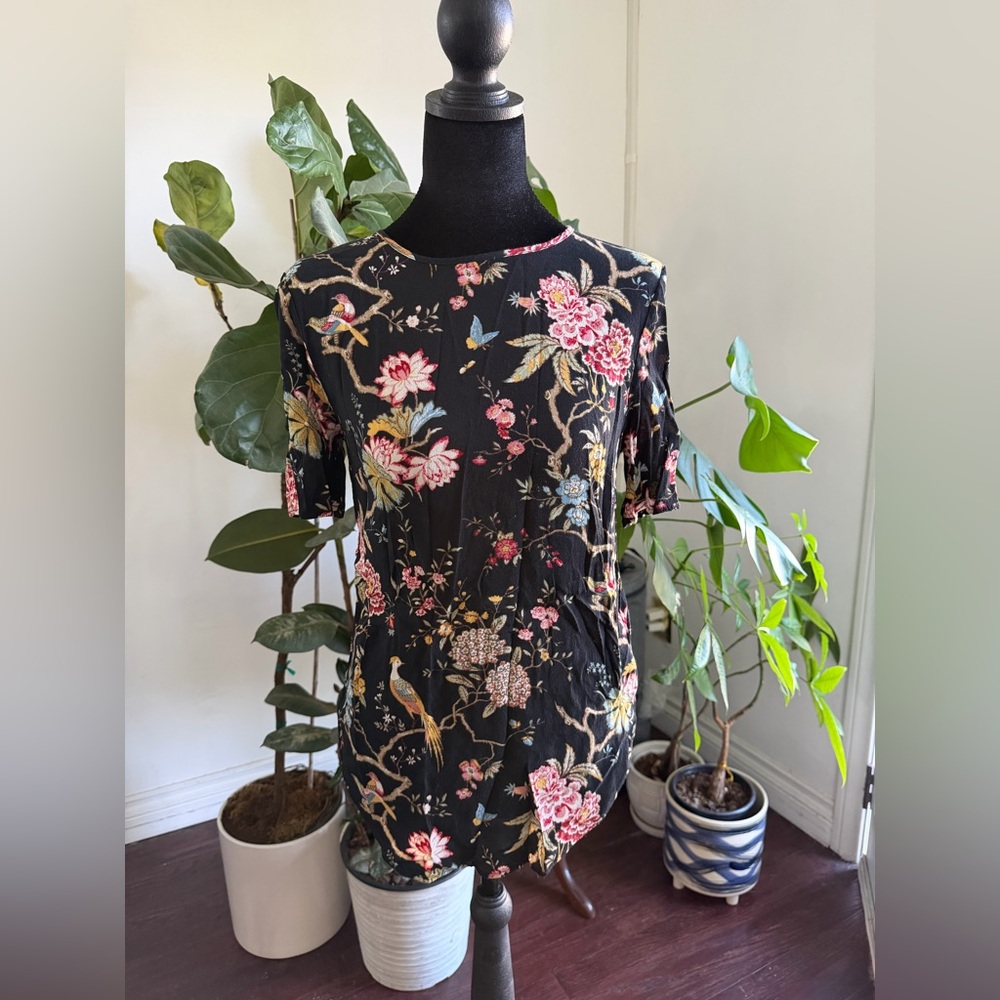 H&M Black Floral Women's Blouse